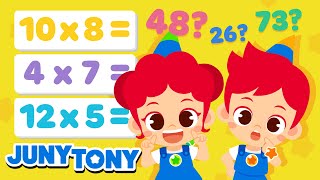 Times Tables Game Song  Learn Times Tables  Multiplication Songs for Kids  JunyTony [upl. by Atteynad]