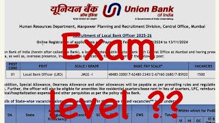 UNION BANK LBO  Exam level kya rahega [upl. by Anoyi510]