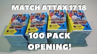 100 Pack Opening Match Attax 17 18 [upl. by Maybelle]