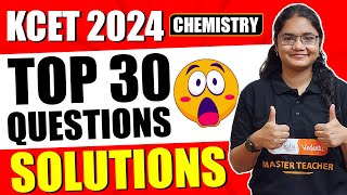 KCET 2024 Chemistry  Solutions Top 30 Questions for kcet [upl. by Lucien205]