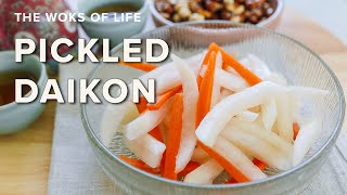 Easy Pickled Daikon  The Woks of Life [upl. by Charmion814]