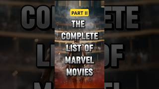 The Complete list of Marvel movies Part 2 shorts marvel part2 [upl. by Dar]