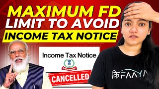 Fixed Deposit FD Limit to Avoid Income Tax Notice  Fixed Deposit TDS Limit in 2024 [upl. by Takara]