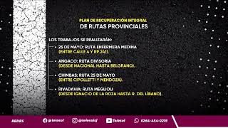 RUTAS PROVINCIALES PLAN DE RECUPERACION INTEGRAL [upl. by Anitteb106]