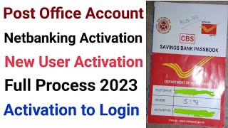 Post office account net banking activation  How to activate net banking in post office account [upl. by Blas]