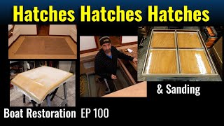 Progress on the custom built engine hatches amp customized original door hatch Boat Restoration EP100 [upl. by Ailec]