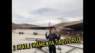 KAMELYA YAPIMI  2 KATLI KAMELYA NASIL YAPILIR  ÇARDAK YAPIMI KÖY VİDEOLARI çiftlik köy dana [upl. by Anomar]