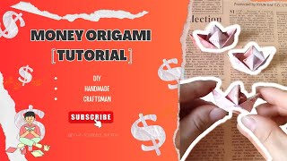 💸  FULL TUTORIAL  👑 Crown Money Origami  Dollar Bill Origami [upl. by Vivian]