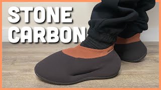 YEEZY Knit RNR Stone Carbon Review  On Foot Look [upl. by Fenton]