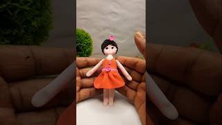 Beautiful barbie doll made of clay  art video  shorts  youtubeshort  viral video  Barbie doll [upl. by Annawaj475]