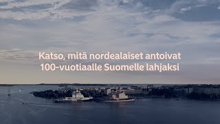 Onnittelukortti 100vuotiaalle Suomelle  Nordea Pankki [upl. by Aneehsor916]