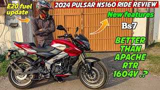 2024 Bajaj Pulsar NS160 Review Top Speed  Better Than Apache RTR 1604v [upl. by Fonzie]