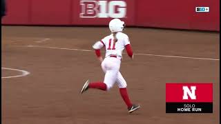 Talia Tokheim Home Run Nebraska Husker Softball vs Wisconsin 33024 [upl. by Aizitel614]