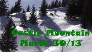 SKI DOO XM Spring snowmobiling Castle Mountain Alberta [upl. by Sekoorb993]