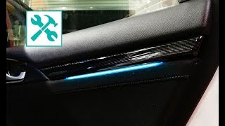 Honda Civic 10th gen  DOOR led AMBIENT light INSTALLATION 🛠 [upl. by Heshum374]