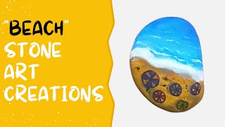 Beach Art on Rocks Stunning Ocean Scene Painting Tutorial [upl. by Brill]