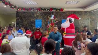 El Hospital Provincial Ricardo Limardo dio realiza encendido del del árbol navideño [upl. by Attesoj221]