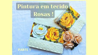 quotTutorial Completo Pintando um jogo de toalhas com linhas Rosas amarelas  Download grátisquot [upl. by Latimer153]