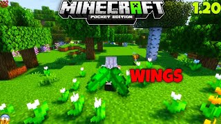 WINGS Mod For Minecraft PE 120  100 WORKING [upl. by Baxy]