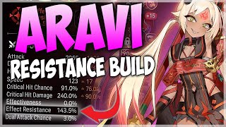 DUMBEST BUILD for ARAVI RESISTANCE BUILD  Epic Seven [upl. by Semajwerdna]