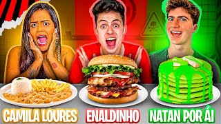 COMENDO AS COMIDAS FAVORITAS DOS YOUTUBERS NATAN POR AI CAMILA LOURES GATO GALATICO RAFA E LUIZ [upl. by Boris651]