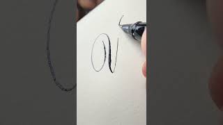 Y  Fountain Pen  Realtime Speed Video calligraphy lettering handwriting カリグラフィー レタリング 手書き [upl. by Ayhdnas]