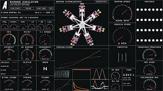 4Row 28 Cylinder Radial  Engine Simulator [upl. by Notla]