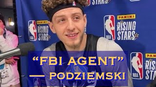 PODZIEMSKI Klay “6th starter…when the game matters most” Manu Ginobili FBI agent Rising Stars [upl. by Leak842]