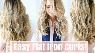 How to Easy Flat Iron Curls No Twisting [upl. by Nuahsor]