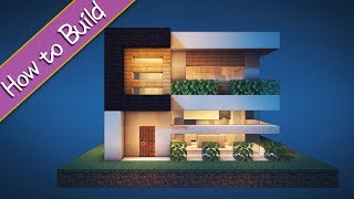 OSHACRA Part41 How to make a modern house Very easyおしゃクラ！簡単に作れる超コンパクトモダンハウス part41 Minecraft [upl. by Sarine]