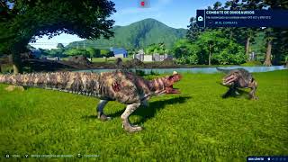 Jurassic world evolution 4 baryonyx vs 4 ceratosaurus part 3 [upl. by Icart]