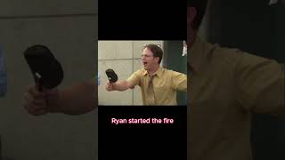 The Office Ryan Started The Fire theoffice theofficeshow funnyshorts tvshorts [upl. by Yrrah]