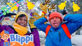 Jingle Bells Classic Blippi and Meekah Winter Holiday Nursery Rhymes for the Family [upl. by Anastasio]