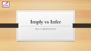 Imply vs Infer  Common Errors in English [upl. by Craggy]