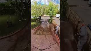 Years of dirt and moss gone 😁 powerwashing fyp exteriorcleaning satisfyingvideo satisfying [upl. by Niala]