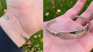 Making A Cuff Bracelet Using Antique Tongs [upl. by Neale]