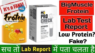 BigMuscles Nutrition Frotein LAB TEST With MB Pro Check Kit  Frotein  Honest Review Muscleblaze [upl. by Calv]