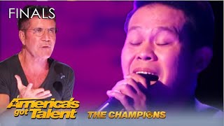 Marcelito Pomoy SOLO DUET of Beauty and the Beast WOWS Judges But Simon AGT Champions [upl. by Intyre]