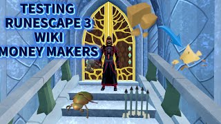 Testing Out The RuneScape 3 Wiki Money Makers  RS3 [upl. by Cleve]