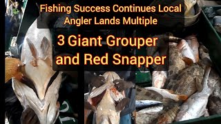 Fishing Success Continues Local Angler Lands Multiple Giant Grouper and Red Snapper [upl. by Doowle]