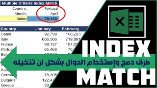 أشهر إستخدامات دالة MATCH مع INDEX بسهولة ونتائج مذهلة [upl. by Yklam]