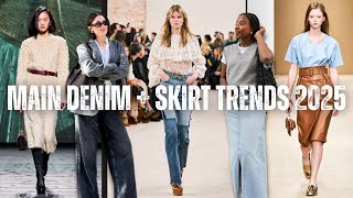 The Main SkirtDenim Trends 2025 you NEED to Know [upl. by Nortyad]