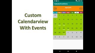 Calendar view with events android [upl. by Attennhoj602]