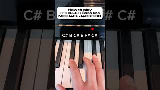 Learn THRILLER bass line on Piano Michael Jackson [upl. by Alli]