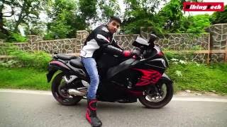 Suzuki Hayabusa Megaphone exhaust sound  BikingTech [upl. by Nelsen]