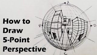 The Easiest Way To Draw 5Point Perspective  BEGINNERS TUTORIAL [upl. by Areema]