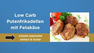 Abendessen zum Abnehmen  Putenfrikadellen mit Fetakäse  super low CARB gesunde Rezepte [upl. by Laurentia658]