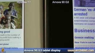 Arnova 90 G3 tablet vs Hyundai T7 displays compared 100 euros tablets [upl. by Mcdade]