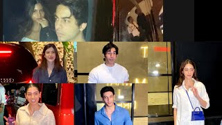 Aryan Khan Ananya Pandey Suhana Khan Khushi Vedang Shanaya At New movie CTRL movie Screening in [upl. by Furlani]