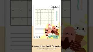 Free October 2022 Calendar calendar printable [upl. by Allemat]